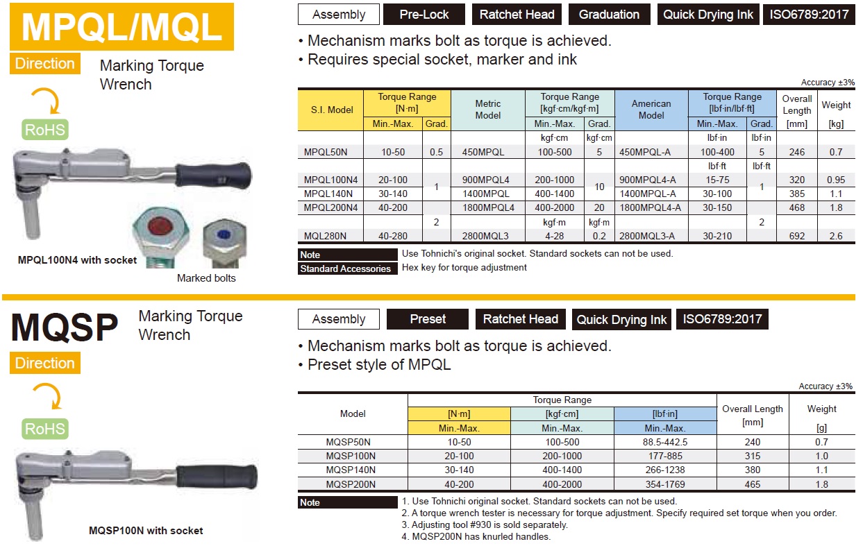 Ichiban Precision Sdn Bhd Tohnichi Tohnichi Marking Torque Wrench